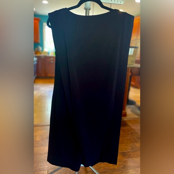 Givenchy Classy Black Dress draping cape-like panel overlays on front & back NWT - Picture 6 of 14